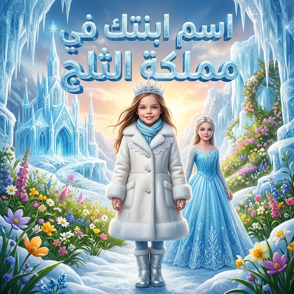 اسم ابنتك) في مملكة الثلج)